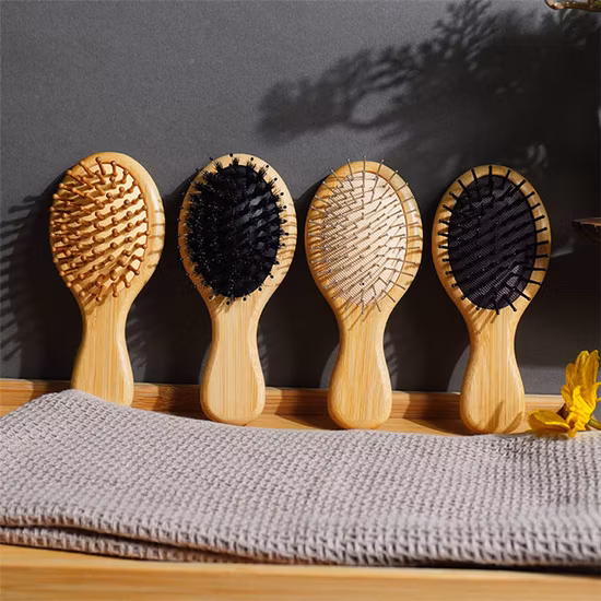 Honey Massage Bridal Hair Pick Afro Detangle Straight Sandalwood Wooden Wide Tooth Hair Comb with Logo