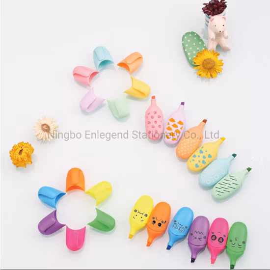 HL6000 Cute Design Fluorescent Color Fruit Scented Mini Highlighter