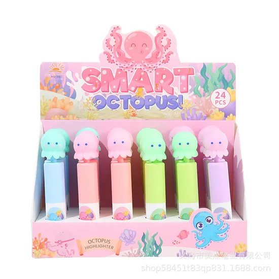 4PCS Premium Highlighters in PVC Bag Eco-Friendly Special for Students, Kids Drawing