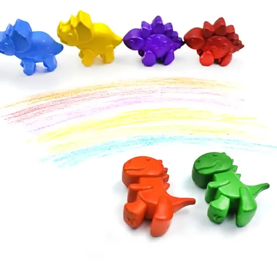 Non-Toxic Animal Shape Colorful Plastic Stackable Crayon for Kids