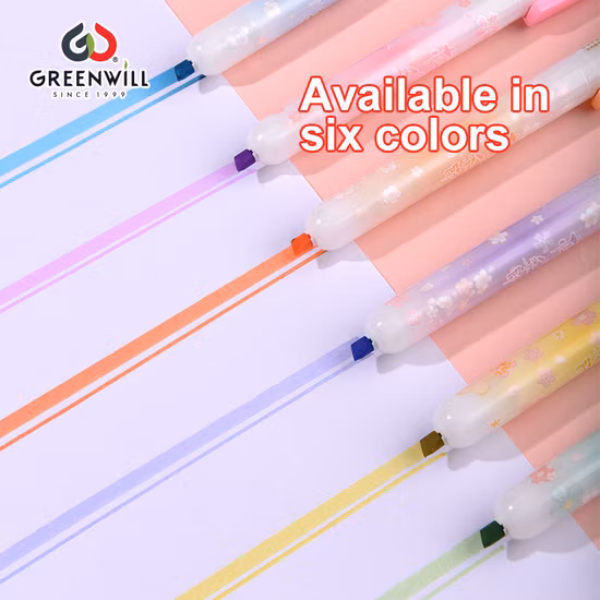 Promotional Greenwill Retractable Flavor Pastel Highlighter (HM-H102)